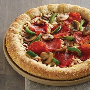 Pampered Chef Pizza Stone Personal Pizza Toaster Oven Pan 8.5"